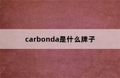 carbonda是什么牌子