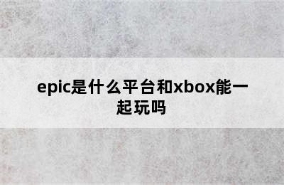 epic是什么平台和xbox能一起玩吗
