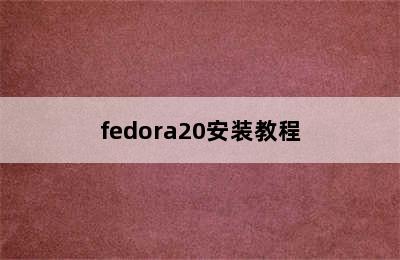 fedora20安装教程
