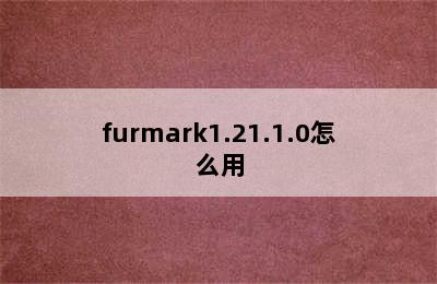 furmark1.21.1.0怎么用