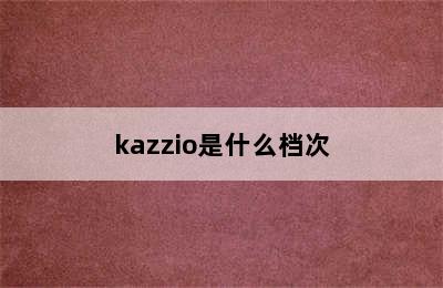 kazzio是什么档次