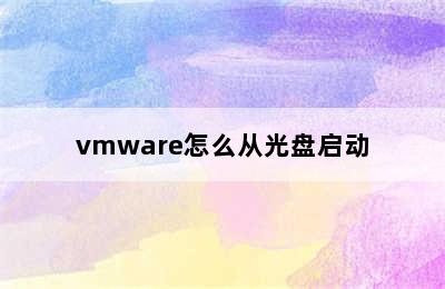 vmware怎么从光盘启动
