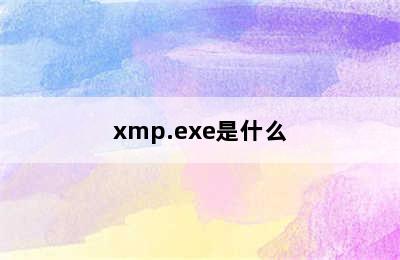 xmp.exe是什么