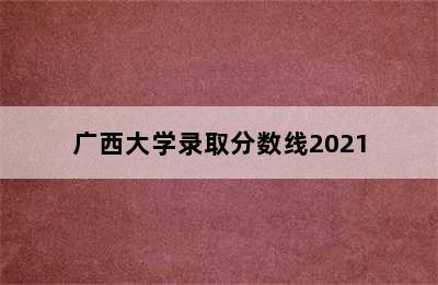广西大学录取分数线2021