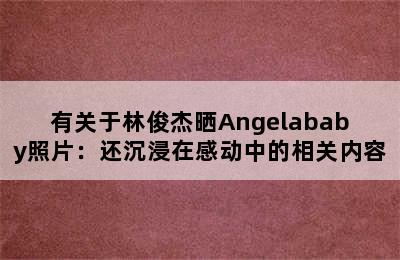 有关于林俊杰晒Angelababy照片：还沉浸在感动中的相关内容