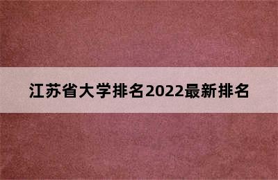 江苏省大学排名2022最新排名