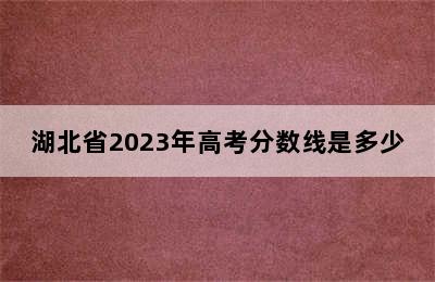 湖北省2023年高考分数线是多少