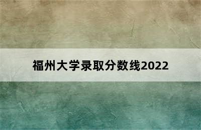 福州大学录取分数线2022