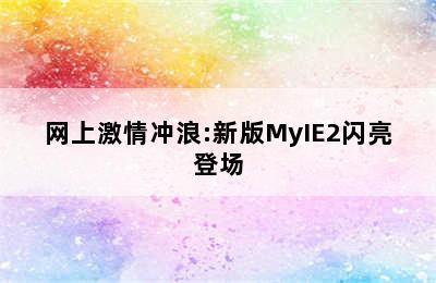 网上激情冲浪:新版MyIE2闪亮登场